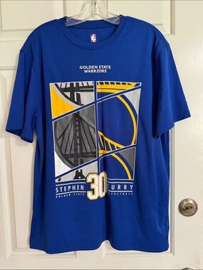 NBA Golden State Warriors Royal Blue Stephen Curry #30 Graphic Tee